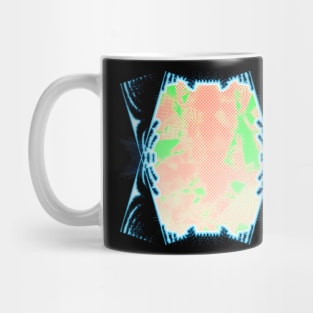 Grunge Glitch Fusion - Abstract Neon Art with a Futuristic Touch Mug